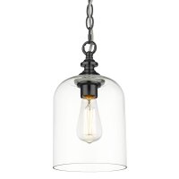 Pendelleuchte Schwarz Glas Metall E27 &Oslash; 17 cm H:...