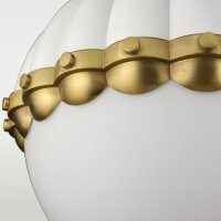 Wandleuchte Glas Metall B: 22 cm klein in Weiß...