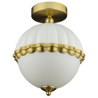Hängelampe Glas Metall E27 D: 22 cm in Weiß...