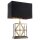Tischlampe Schwarz Gold 64 cm Stoff Metall E27