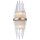 Wandlampe Glas Metall 56 cm hoch in Klar Champagner 2x E14