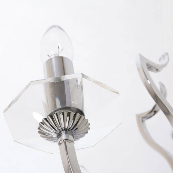 Wandlampe Metall Chrom 34 cm breit 2-flammig E14
