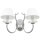 Wandlampe Metall Stoff B: 34 cm Chrom Weiß E14 2-flammig