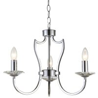 Kronleuchter Metall B: 51 cm E14 3-flammig in Chrom