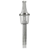 XXL Wandlampe Metall Ketten 148 cm hoch in Nickel 4x E14