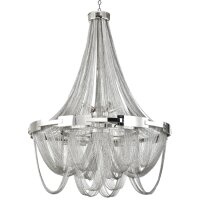 Kronleuchter Metall Ketten D: 75 cm H: max. 195 cm in Nickel