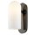 Wandlampe Metall Glas H: 26 cm klein Schwarz Weiß E27