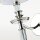 Wandlampe Metall Glas Stoff H: 38 cm Nickel Weiß E14