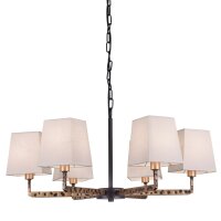 Kronleuchter Metall Stoff E14 B: 71 cm H: max. 194 cm