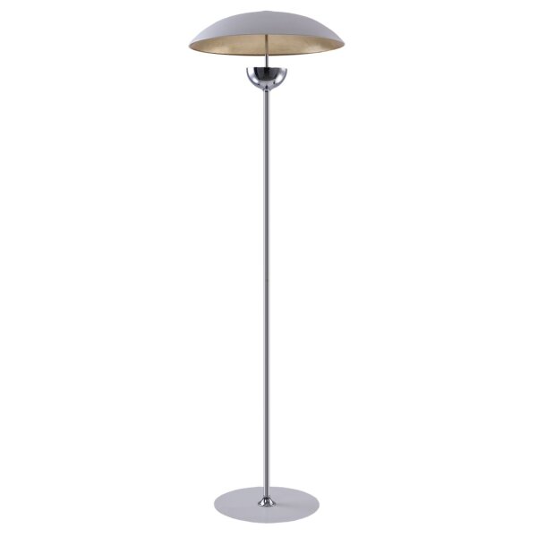 LED Stehleuchte 200 cm hoch in Chrom Weiß Gold Modern Metall