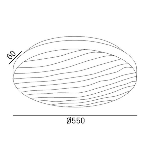 LED Deckenlampe rund Ø 55 cm Farbwechsel Dimmer Fernbedienung