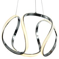 LED Hängelampe Metall B: 52 cm Chrom 3000 K 2835 lm