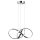 LED Hängelampe Metall B: 55 cm Chrom 3000 K Modern