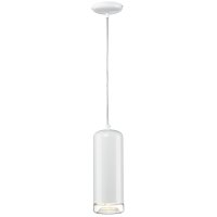Pendelleuchte Weiß Metall Glas Ø 15 cm...