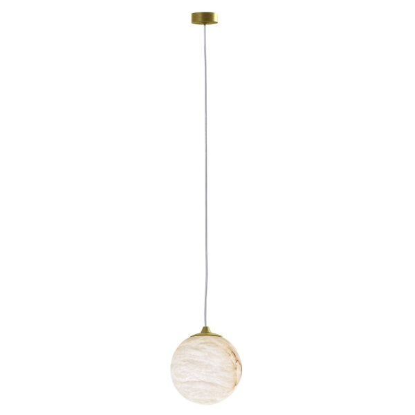 Pendelleuchte Kugelschirm Ø 10 cm G9 Alabaster Metall