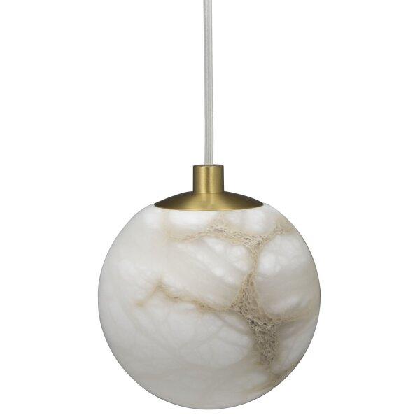 Pendelleuchte Kugelschirm Ø 10 cm G9 Alabaster Metall