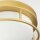 Deckenleuchte rund Ø 30 cm Glas Metall in Gold Weiß 2x E27