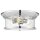 Deckenlampe rund D: 39,5 cm Chrom 3x E27 Metall Glas