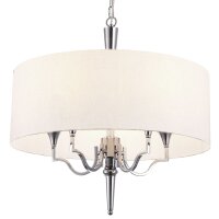 Hängelampe Metall Stoff rund Ø 60 cm Nickel...