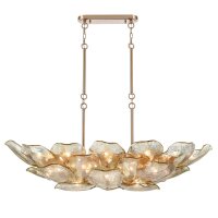 Hängeleuchte Glas Metall B: 134 cm H: max. 132 cm in...