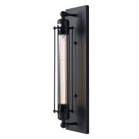 Wandleuchte innen Schwarz 48 cm hoch E27 Metall OLLINE