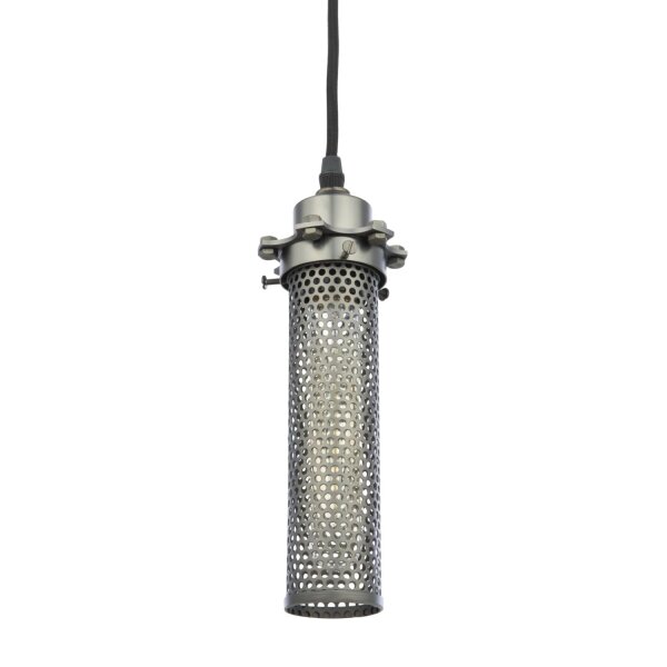 Hängelampe Schwarz D: 12 cm schmal Metall E14 Industrial