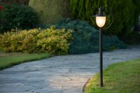 Wegeleuchte IP44 Metall Glas Schwarz 110 cm Garten