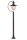 Wegeleuchte Glas Metall Rostbraun IP44 Garten 110 cm