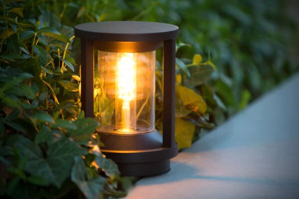 Pollerleuchte Aluminium Schwarz 22 cm klein IP65 Garten