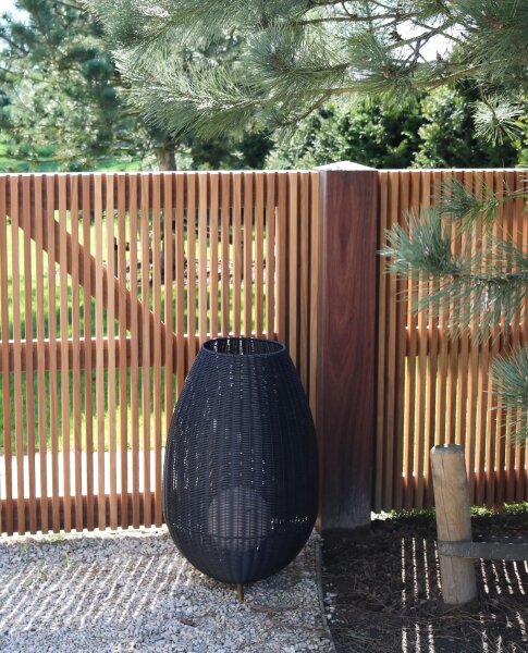 LED Akku Wegeleuchte dimmbar Schwarz IP44 79 cm 3000 K