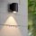 LED Wandstrahler Aluminium Schwarz 2700 K IP65 flexibel