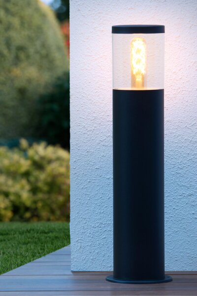Wegeleuchte Außen Stahl Schwarz IP44 E27 49 cm Garten