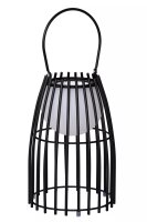 LED Akku Tischlampe dimmbar Schwarz IP44 40 cm Terrasse
