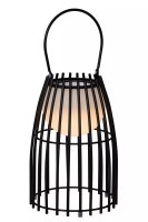 LED Akku Tischlampe dimmbar Schwarz IP44 40 cm Terrasse
