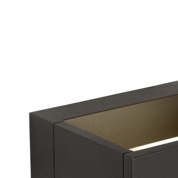 LED Up Down Wandleuchte Aluminium Anthrazit 3000 K IP54