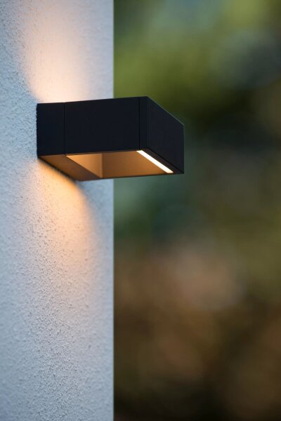LED Up Down Wandleuchte Aluminium Anthrazit 3000 K IP54