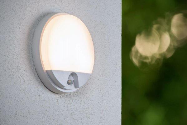 LED Wandlampe mit Bewegungsmelder Ø21 cm IP54 3000 K