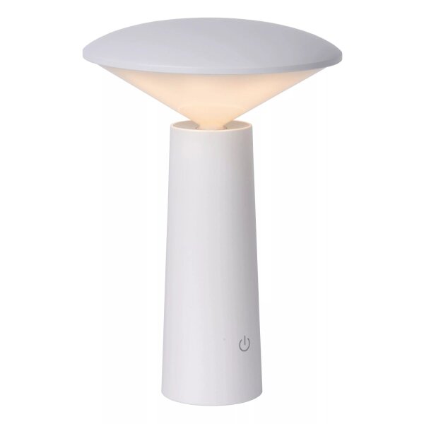 LED Akku Tischlampe Weiß 21,3 cm IP44 5h dimmbar