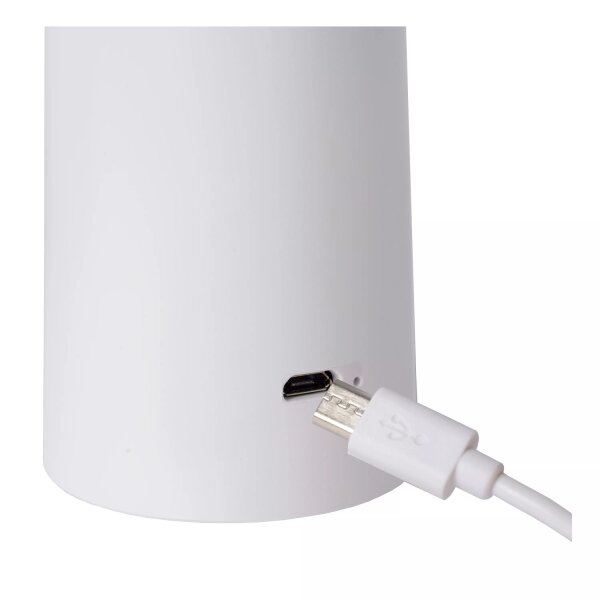 LED Akku Tischlampe Weiß 21,3 cm IP44 5h dimmbar