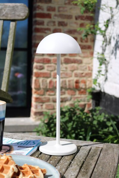 LED Akku Tischlampe Weiß 32 cm 3000 K IP54 7h dimmbar