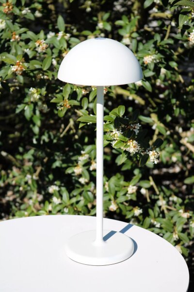 LED Akku Tischlampe Weiß 32 cm 3000 K IP54 7h dimmbar
