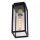 Deckenlampe Außen Glas Metall Schwarz E27 IP54 Terrasse