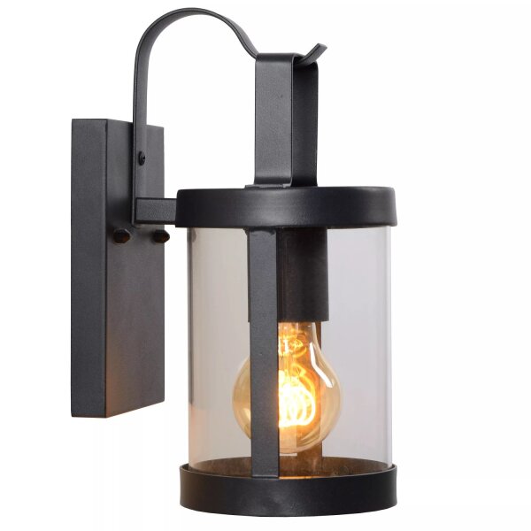 Wandleuchte Metall Schwarz IP23 T:16 cm E27 Garten