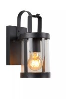 Wandleuchte Metall Schwarz IP23 T:16 cm E27 Garten