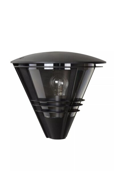Wandleuchte Außen Aluminium Schwarz IP44 E27 T:27 cm