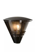 Wandleuchte Außen Aluminium Schwarz IP44 E27 T:27 cm