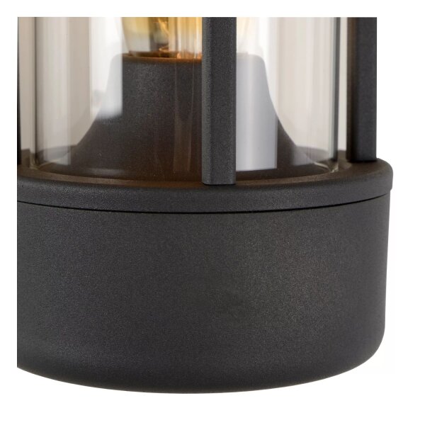 Wandlampe mit Sensor Aluminium Glas Anthrazit IP44 E27