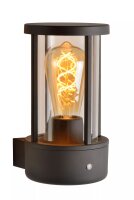 Wandlampe mit Sensor Aluminium Glas Anthrazit IP44 E27