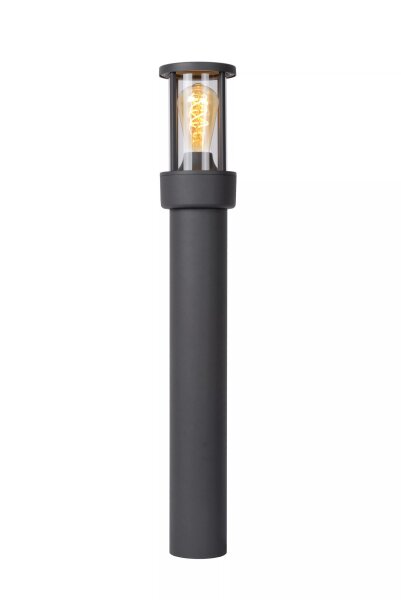 Stehlampe mit Bewegungsmelder Aluminium Glas 80 cm E27