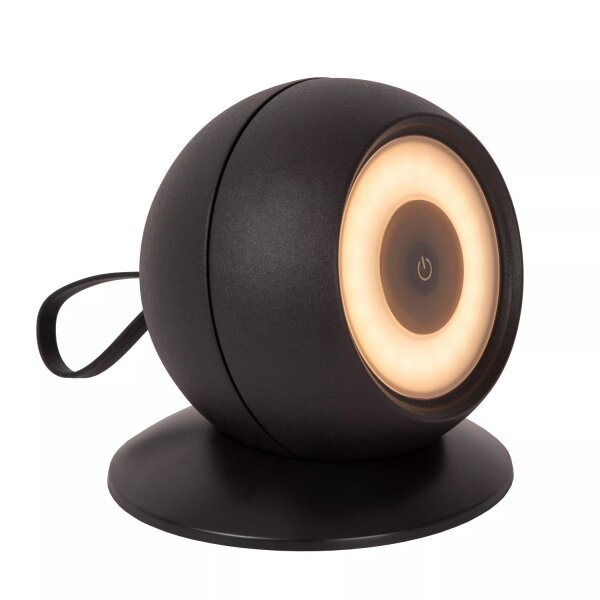 LED Akku Wandspot flexibel Schwarz H:11 cm IP54 3000 K